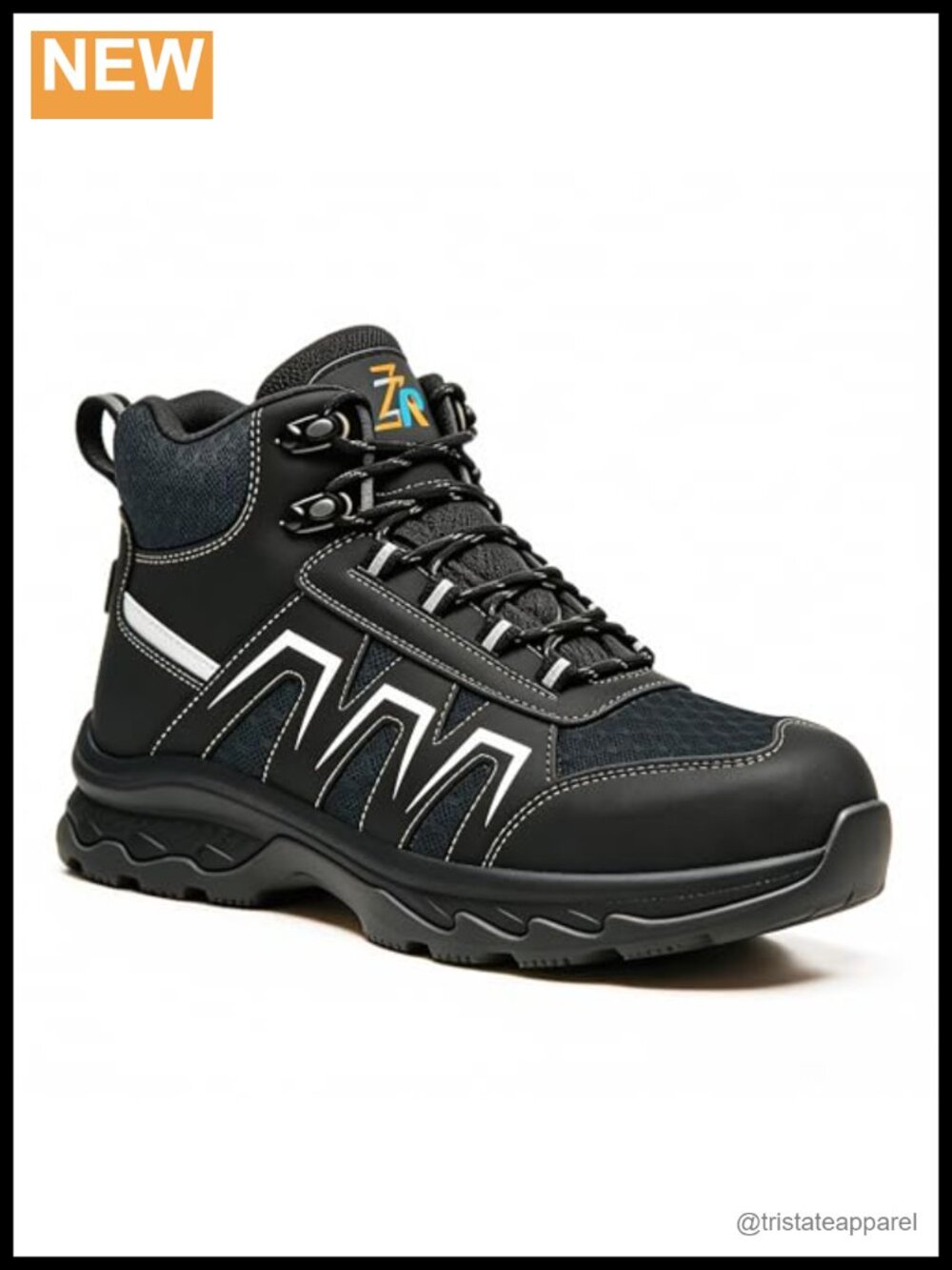 ESD Steel Toe Work Boots for Men Non Slip Breathable Microfiber Leather Safety